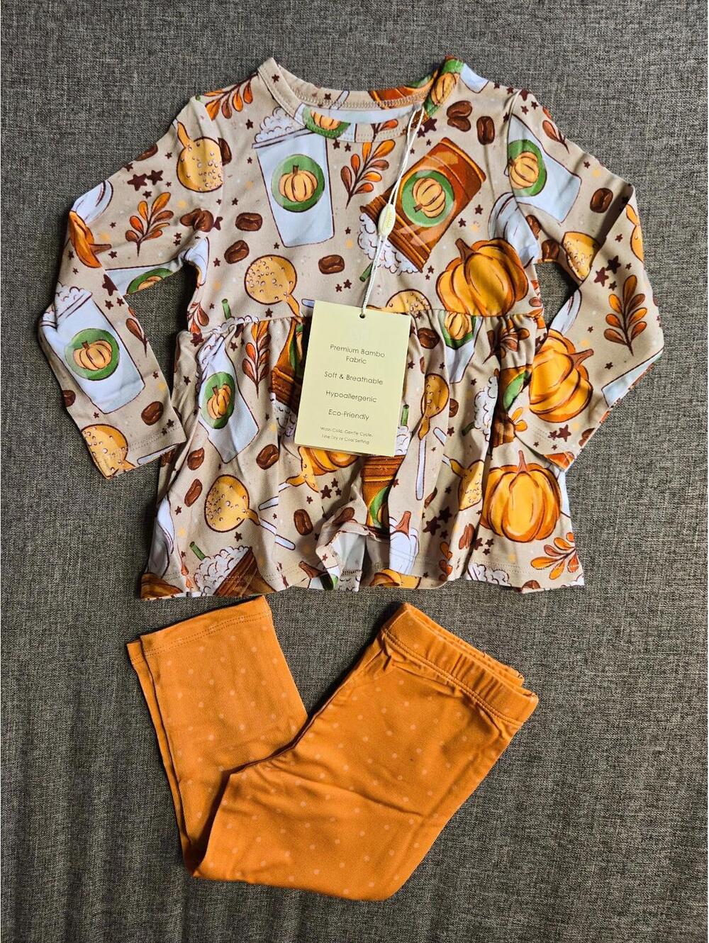 18 months bamboo outfit pumpkin spice